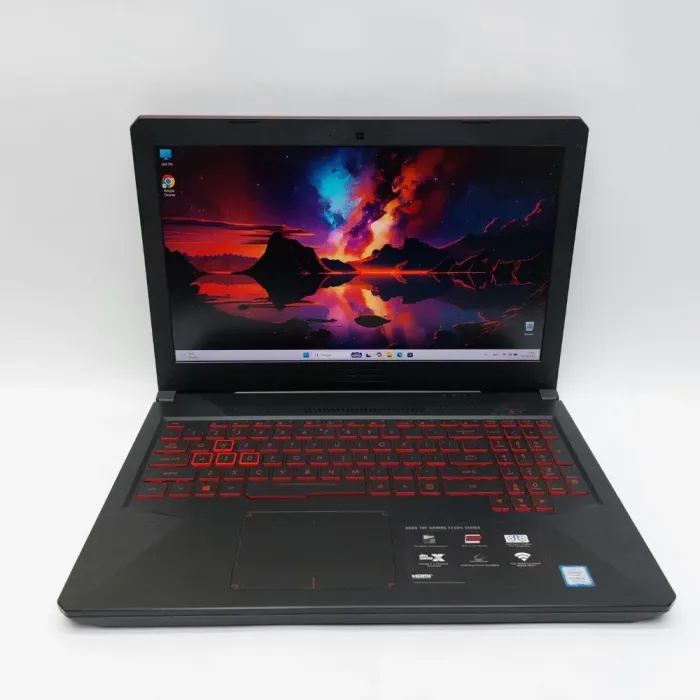 Ігровий ноутбук Asus TUF Gaming / 15,6" (1920x1080) IPS / Intel Core i5-8300H (4 (8) ядра по 2,3 - 4,0 ГГц) / 16 ГБ DDR4 / 256 ГБ SSD + 500 ГБ HDD / nVidia GeForce GTX 1050, 2 ГБ GDDR5, 128-біт / WebCam б/в - зображення 2