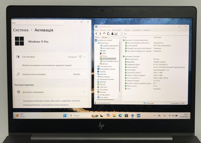 Ігровий ультрабук Б-класу HP ZBook 14u G6 / 14" (1920x1080) IPS / Intel Core i7-8665U (4 (8) ядра по 1,9 - 4,8 ГГц) / 16 ГБ DDR4 / 512 ГБ SSD NVMe / AMD Radeon Pro WX 3200, 4 ГБ GDDR5, 128-біт / WebCam / Win 11 Pro б/в - зображення 10