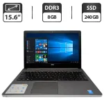 Ноутбук Dell Inspiron 15 5558 / 15.6" (1366x768) TN / Intel Core i5-5200U (2 (4) ядра по 2.2 - 2.7 GHz) / 8 GB DDR3 / 240 GB SSD / Intel HD Graphics 5500 / WebCam / DVD-ROM б/в