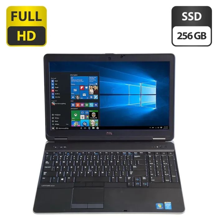 Ноутбук Dell Latitude E6540 / 15.6" (1920x1080) TN / Intel Core i5-4300M (2 (4) ядра по 2.6 - 3.3 GHz) / 8 GB DDR3 / 256 GB SSD / Intel HD Graphics 4600 / WebCam / DVD-ROM б/в - зображення 1