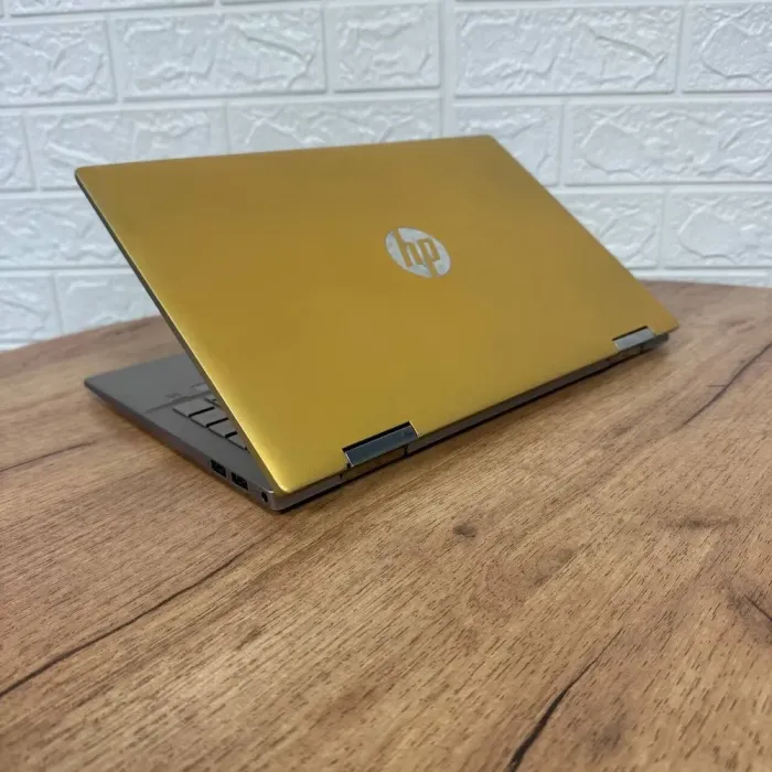 Ноутбук-трансформер Б-клас HP Pavilion x360 14m-dy1033dx Gold / 14" (1920x1080) IPS Touch / Intel Core i5-1155G7 (4 (8) ядра по 2.5 - 4.5 GHz) / 8 GB DDR4 / 512 GB SSD / Intel Iris Xe Graphics / WebCam б/в - зображення 6
