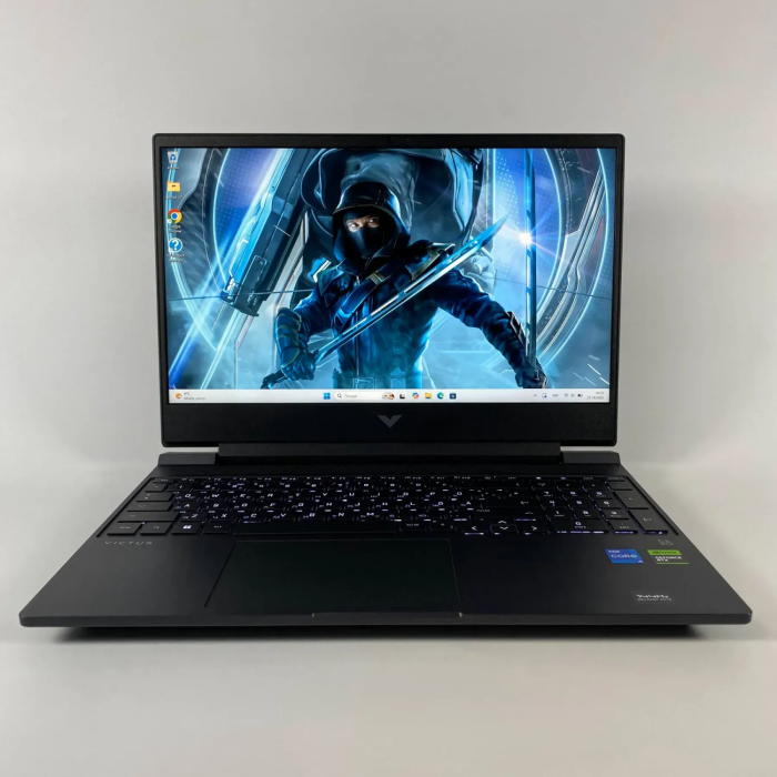 Ігровий ноутбук HP Victus 15-fa1058ng / 15,6" (1920x1080) IPS / Intel Core i5-12500H (12 (16) ядер по 3,3 - 4,5 ГГц) / 16 ГБ DDR4 / 512 ГБ SSD / nVidia GeForce RTX 4060, 8 ГБ GDDR6, 192-біт / Веб-камера / HDMI б/в - зображення 2