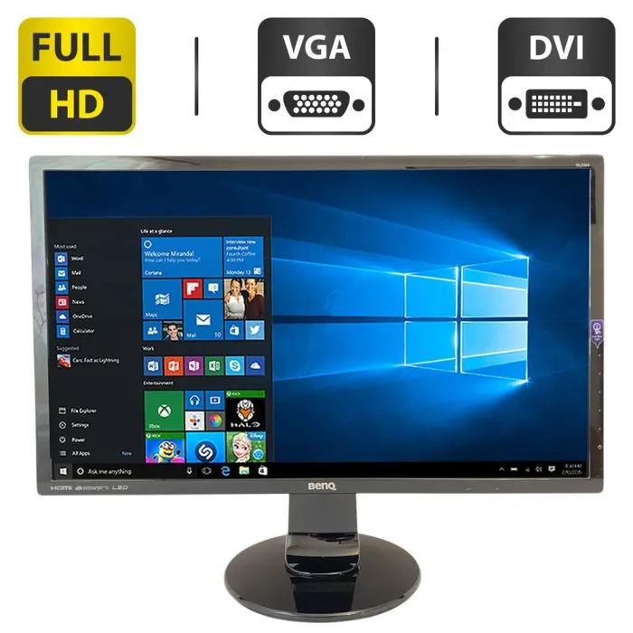 Монітор Benq GL2460-B / 24" (1920x1080) TN / 1x VGA, 1x DVI, 1x HDMI, 2x Audio / VESA 100x100 б/в - зображення 1