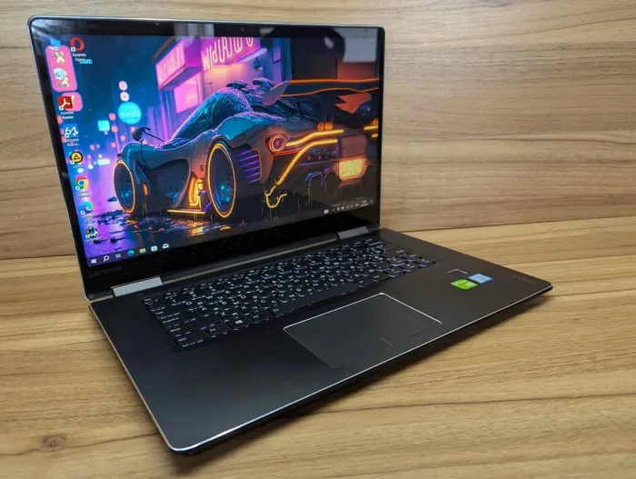 Ноутбук-трансформер Lenovo Yoga 710-15IKB / 15.6" (1920x1080) IPS Touch / Intel Core i5-7200U (2 (4) ядра по 2.5 - 3.1 GHz) / 16 GB DDR4 / 480 GB SSD / nVidia GeForce 940MX, 2 GB GDDR5, 64-bit / WebCam / TouchID / Windows 10 б/в - зображення 4