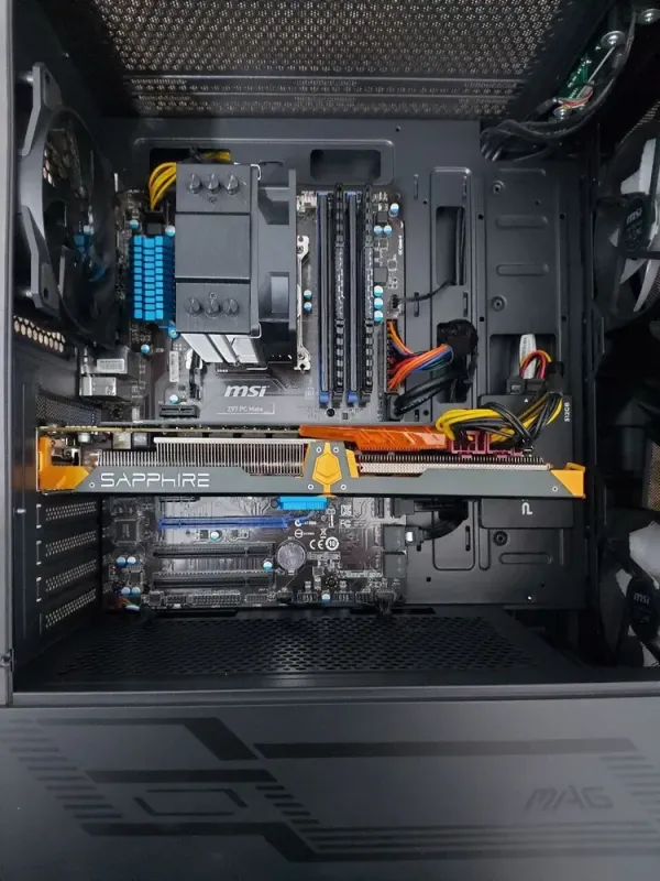 Комплект ПК: MSI MAG Forge 100M Black Tower / Intel Core i7-4790 (4 (8) ядра по 3.6 - 4.0 GHz) / 16 GB DDR3 / 512 GB SSD + 500 GB HDD / AMD Radeon R9 280X, 3 GB GDDR5, 384-bit / 600W + Монітор LG 24MB37PM-B / 24" (1920x1080) IPS  б/в - зображення 5