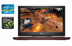 Ігровий ноутбук Dell Inspiron 15 7567 / 15.6" (3840x2160) IPS / Intel Core i7-7700HQ (4 (8) ядра по 2.8 - 3.8 GHz) / 32 GB DDR4 / 256 GB SSD + 1000 GB HDD / nVidia GeForce GTX 1050 Ti, 4 GB GDDR5, 128-bit / WebCam / Windows 10 б/в
