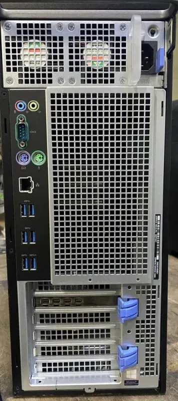 Робоча станція Dell Precision 5820 Tower / Intel Xeon W-2123 (4 (8) ядра по 3.6 - 3.9 GHz) / 32 GB DDR4 / 256 GB SSD / nVidia Quadro P600, 2 GB GDDR5, 128-bit / DVD-ROM б/в - зображення 5
