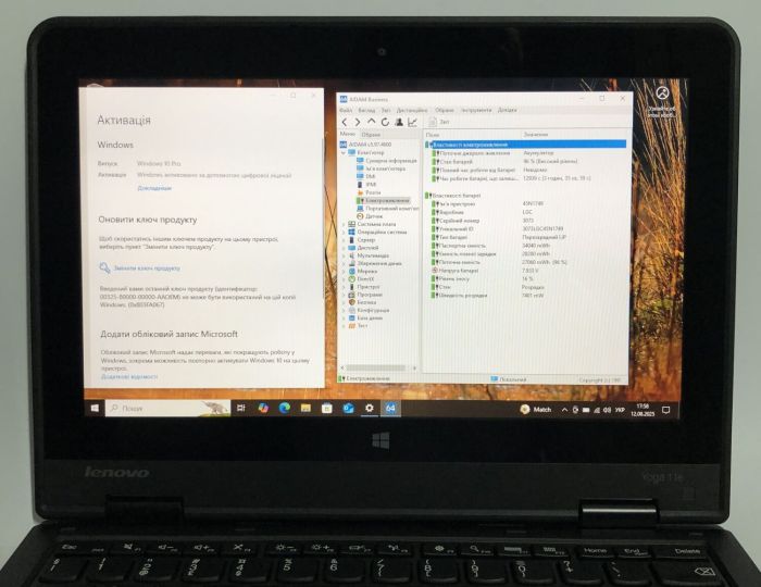 Нетбук-трансформер Lenovo ThinkPad Yoga 11e / 11.6" (1366x768) IPS Touch / Intel Celeron N2920 (4 ядра по 1.86 - 2.0 GHz) / 8 GB DDR3 / 192 GB SSD / Intel HD Graphics / WebCam / Win 10 Pro б/в - зображення 11