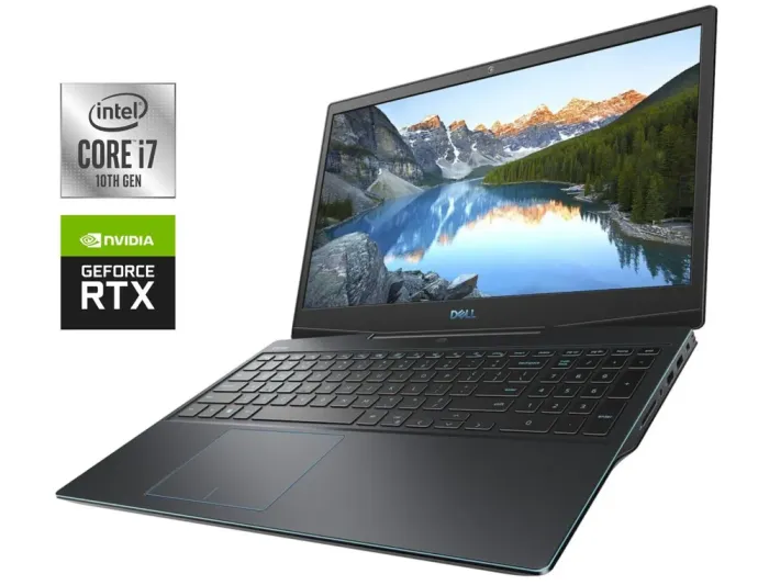 Ігровий ноутбук Б-клас Dell G3 3500 / 15.6" (1920x1080) IPS / Intel Core i7-10750H (6 (12) ядер по 2.6 - 5.0 GHz) / 16 GB DDR4 / 1000 GB SSD / nVidia GeForce RTX 2060, 6 GB GDDR6, 192-bit / WebCam б/в - зображення 1