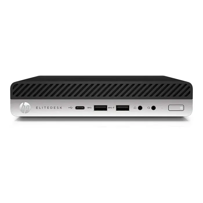 Неттоп HP EliteDesk 800 G4 Desktop Mini USFF / Intel Core i5-8600T (6 ядер по 2.3 - 3.7 GHz) / 8 GB DDR4 / 250 GB SSD / Intel UHD Graphics 630 / Wi-Fi б/в - зображення 2