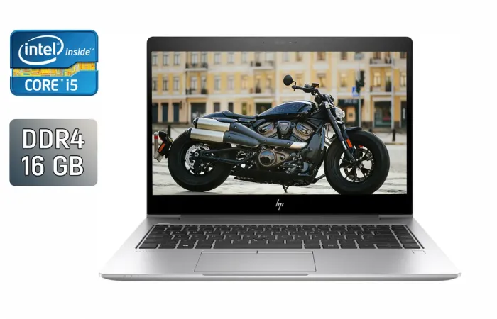 Ультрабук Б-клас HP EliteBook 840 G5 / 14" (1920x1080) IPS / Intel Core i5-7200U (2 (4) ядра по 2.5 - 3.1 GHz) / 16 GB DDR4 / 480 GB SSD / Intel UHD Graphics 620 / WebCam / Fingerprint / Windows 10 б/в - зображення 1