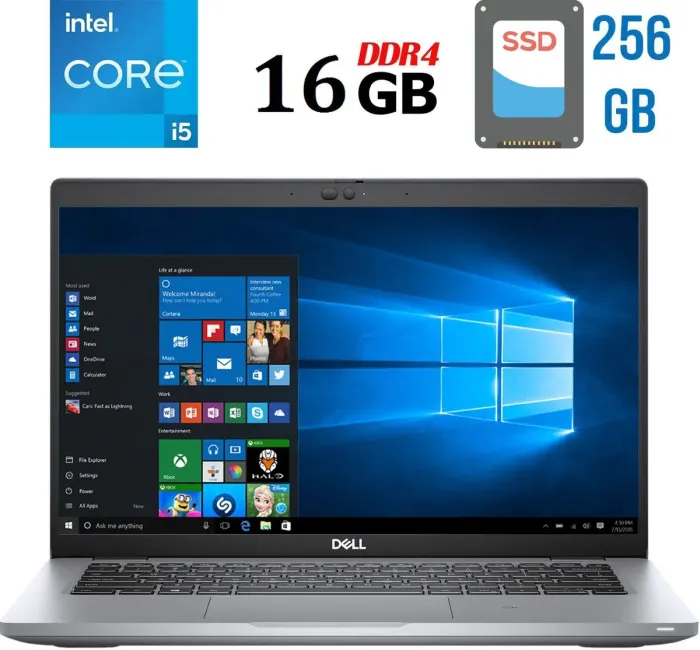Ультрабук Б-клас Dell Latitude 5420 / 14" (1920x1080) IPS / Intel Core i5-1145G7 (4 (8) ядра по 2.6 - 4.4 GHz) / 16 GB DDR4 / 256 GB SSD / Intel Iris Xe Graphics / WebCam / Windows 10 лицензия б/в - зображення 1