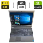 Мобільна робоча станція Б-класу Dell Precision M4800 / 15.6" (1920x1080) TN / Intel Core i7-4810MQ (4 (8) ядра по 2.8 - 3.8 GHz) / 32 GB DDR3 / 256 GB SSD / nVidia Quadro K2100M, 2 GB GDDR5, 128-bit / WebCam / DVD-ROM б/в