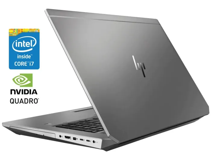 Мобільна робоча станція HP ZBook 17 G5 / 17.3" (1920x1080) IPS / Intel Core i7-8850H (6 (12) ядер по 2.6 - 4.3 GHz) / 16 GB DDR4 / 512 GB SSD / nVidia Quadro P1000, 4 GB GDDR5, 128-bit / Win 10 Pro б/в - зображення 1