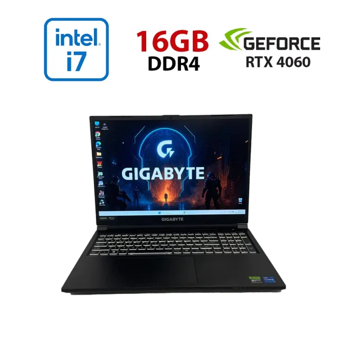 Ігровий ноутбук Б-клас Gigabyte G6 KF / 16" (1920x1200) IPS / Intel Core i7-13620H (10 (16) ядер по 3,6 - 4,9 ГГц) / 16 ГБ DDR4 / 1000 ГБ SSD / nVidia GeForce RTX 4060, 8 ГБ GDDR6, 128-bit / WebCam б/в - изображение 1