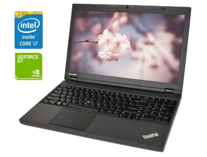 Ноутбук Б-клас Lenovo ThinkPad T540p / 15.6" (1920x1080) TN / Intel Core i7-4600M (2 (4) ядра по 2.9 - 3.6 GHz) / 8 GB DDR3 / 256 GB SSD / nVidia GeForce GT 730M, 1 GB DDR3, 64-bit / WebCam / DVD-ROM / Win 10 Pro б/в - зображення 1