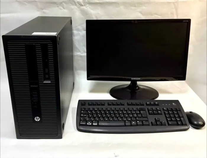 Комплект ПК: комп'ютер HP EliteDesk 800 G1 Tower / Intel Core i3-4130 (2 (4) ядра по 3.4 GHz) / 8 GB DDR3 / 500 GB HDD / Intel HD Graphics 4400 / DVD-ROM + Монітор Samsung S22D300NY / 22" (1920x1080) TN / VGA б/в - зображення 4
