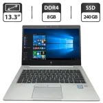 Ультрабук Б-клас HP EliteBook 830 G5 / 13.3" (1366x768) IPS Touch / Intel Core i5-7300U (2 (4) ядра по 2.6 - 3.5 GHz) / 8 GB DDR4 / 240 GB SSD / Intel UHD Graphics 620 / WebCam б/в