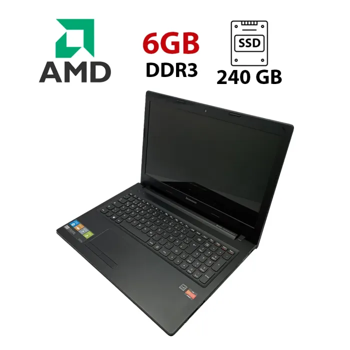 Ноутбук Lenovo G505 / 15.6" (1366x768) TN / AMD A8-4500M (4 ядра по 1.9 - 2.8 GHz) / 6 GB DDR3 / 240 GB SSD / AMD Radeon HD 7640G Graphics / WebCam б/в - зображення 1