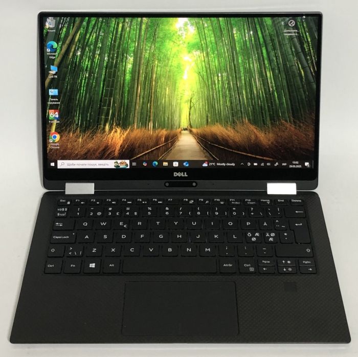 Ультрабук-трансформер Dell XPS 13 9365 / 13.3" (3200x1800) IPS Touch / Intel Core i7-7Y75 (2 (4) ядра по 1.3 - 3.6 GHz) / 8 GB DDR3 / 512 GB SSD NVMe / Intel HD Graphics 615 / WebCam / Win 10 Pro б/в - зображення 2