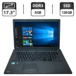 Ноутбук Toshiba Satellite C70-A-15G / 17.3" (1600x900) TN / Intel Core i3-3110M (2 (4) ядра по 2.4 GHz) / 8 GB DDR3 / 128 GB SSD / Intel HD Graphics 4000 / WebCam б/в