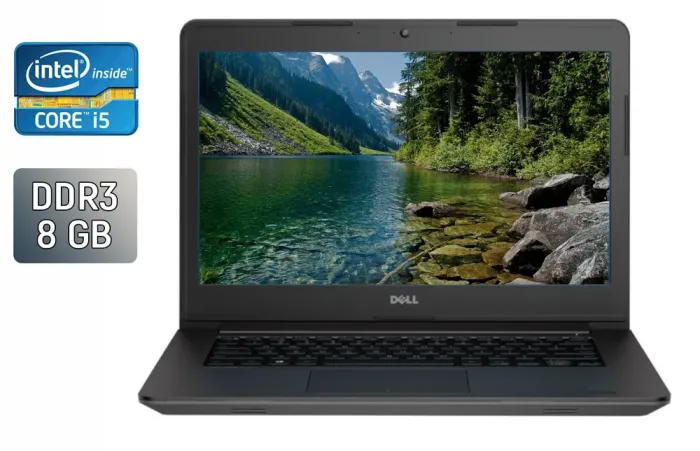 Ноутбук Б-клас Dell Latitude 3450 / 14" (1366x768) TN / Intel Core i5-5200U (2 (4) ядра по 2.2 - 2.7 GHz) / 8 GB DDR3 / 240 GB SSD / Intel HD Graphics 5500 / HDMI / WebCam / Windows 10 б/в - зображення 1