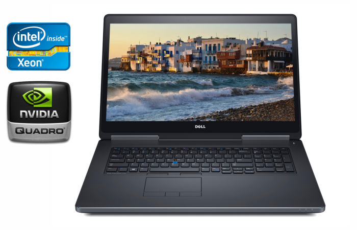 Мобільна робоча станція Dell Precision 7720 / 17.3" (1920x1080) IPS / Intel Xeon E3-1535M v6 (4 (8) ядра по 3.1 - 4.2 GHz) / 16 GB DDR4 / 512 GB SSD / nVidia Quadro P4000, 8 GB GDDR5, 256-bit / HDMI б/в - зображення 1