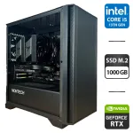 Збірка під замовлення: комп'ютер Montech Air 100 Lite Black Tower / Intel Core i5-13600KF (14 (20) ядер по 2.6 - 5.1 GHz) / 32 GB DDR4 / 1000 GB SSD M.2 / nVidia GeForce RTX 3060, 12 GB GDDR6, 192-bit / 650W