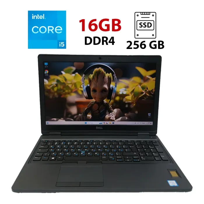 Ультрабук Dell Latitude 5591 / 15.6" (1920x1080) IPS / Intel Core i5-8300H (4 (8) ядра по 2.3 - 4.0 GHz) / 16 GB DDR4 / 256 GB SSD / Intel UHD Graphics 630 / WebCam / Win 11 Pro б/в - зображення 1