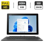 Нетбук-трансформер Б-клас Lenovo MIIX 520-12IKB / 12.2" (1920x1080) IPS Touch / Intel Core i5-8250U (4 (8) ядра по 1.6 - 3.4 GHz) / 8 GB DDR4 / 256 GB SSD / Intel UHD Graphics 620 / Windows 11 Pro / Клавиатура б/в