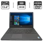 Ноутбук Dell Inspiron 15-3558 / 15.6" (1366x768) TN / Intel Core i3-5005U (2 (4) ядра по 2.0 GHz) / 8 GB DDR3 / 240 GB SSD / Intel HD Graphics 5500 / WebCam / DVD-ROM б/в