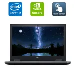 Мобільна робоча станція Dell Precision 7530 / 15,6" (1920x1080) IPS Touch / Intel Core i7-8850H (6 (12) ядер по 2,6 - 4,3 ГГц) / 16 ГБ DDR4 / 512 ГБ SSD / nVidia Quadro P1000, 4 ГБ GDDR5, 128-біт / Веб-камера / HDMI б/в