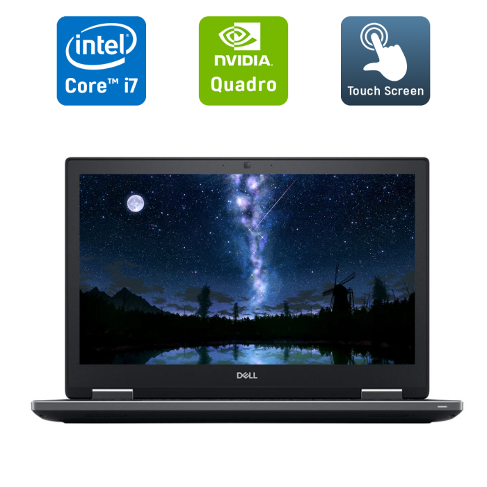 Мобільна робоча станція Dell Precision 7530 / 15,6" (1920x1080) IPS Touch / Intel Core i7-8850H (6 (12) ядер по 2,6 - 4,3 ГГц) / 16 ГБ DDR4 / 512 ГБ SSD / nVidia Quadro P1000, 4 ГБ GDDR5, 128-біт / Веб-камера / HDMI б/в - зображення 1