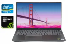 Ігровий ноутбук Б-класу Dell Vostro 7500 / 15.6" (1920x1080) IPS / Intel Core i7-10750H (6 (12) ядер по 2.6 - 5.0 GHz) / 16 GB DDR4 / 512 GB SSD / nVidia GeForce GTX 1650 Ti, 4 GB GDDR6, 128-bit / WebCam / Fingerprint / Windows 10 б/в