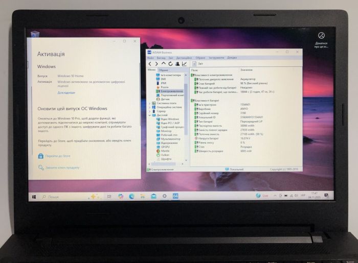 Ноутбук Lenovo IdeaPad 100-15IBD / 15.6" (1366x768) TN / Intel Core i3-5005U (2 (4) ядра по 2.0 GHz) / 8 GB DDR3 / 128 GB SSD / Intel HD Graphics 5500 / WebCam / Win 10 Home б/в - зображення 10