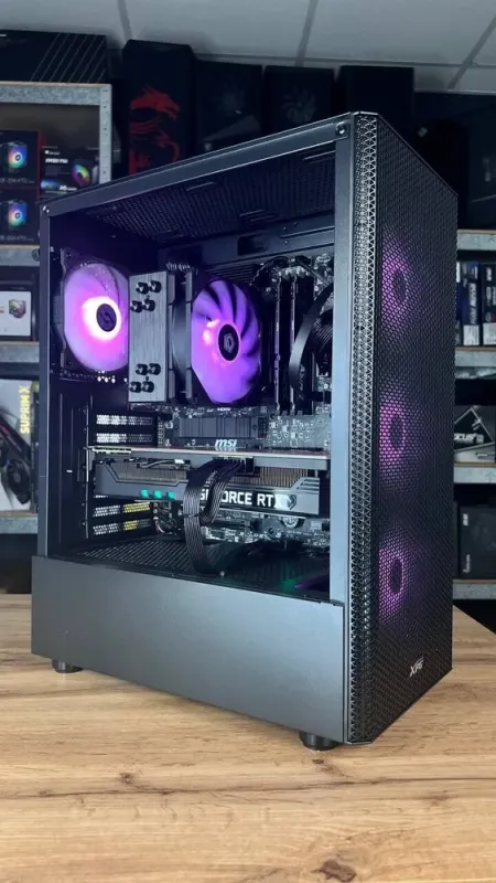 Збірка під замовлення: комп'ютер A-Data XPG Valor Mesh C Black Tower / AMD Ryzen 5 7500F (6 (12) ядер по 3.7 - 5.0 GHz) / 32 GB DDR5 / 1000 GB SSD M.2 / nVidia GeForce RTX 3080, 10 GB GDDR6X, 360-bit / 850W б/в - зображення 4