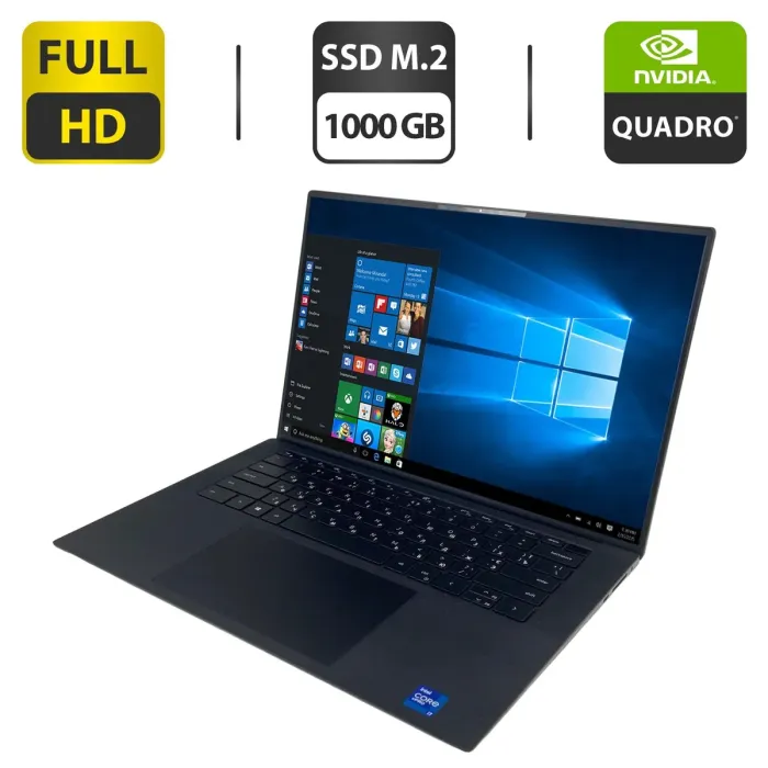 Мобільна робоча станція Dell Precision 5560 / 15.6" (1920x1200) IPS / Intel Core i7-11850H (8 (16) ядер по 2.5 - 4.8 GHz) / 32 GB DDR4 / 1000 GB SSD M.2 / nVidia Quadro T1200, 4 GB GDDR6, 128-bit / WebCam б/в - зображення 1