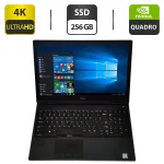 Мобільна робоча станція Dell Precision 7530 / 15,6" (3840x2160) IPS / Intel Xeon E-2186M (6 (12) ядер по 2,9 - 4,8 ГГц) / 32 ГБ DDR4 / 256 ГБ SSD / nVidia Quadro P3200, 6 ГБ GDDR5, 192-біт / WebCam б/в