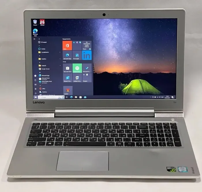 Ноутбук Б-клас Lenovo IdeaPad 700-15ISK / 15.6" (1920x1080) TN / Intel Core i7-6700HQ (4 (8) ядра по 2.6 - 3.5 GHz) / 16 GB DDR4 / 128 GB SSD + 1000 GB HDD / nVidia GeForce GTX 950M, 4 GB DDR3, 128-bit / WebCam / Windows 10 Pro б/в - зображення 2