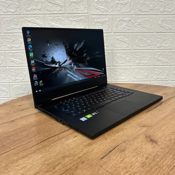 Ігровий ноутбук Б-клас Asus ROG Zephyrus GU502GV / 15.6" (1920x1080) IPS / Intel Core i7-9750H (6 (12) ядер по 2.6 - 4.5 GHz) / 16 GB DDR4 / 1000 GB SSD / nVidia GeForce RTX 2060, 6 GB GDDR6, 192-bit / WebCam б/в - зображення 4