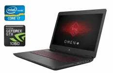 Ігровий ноутбук HP Omen 17-w253dx / 17.3" (1920x1080) IPS / Intel Core i7-7700HQ (4 (8) ядра по 2.8 - 3.8 GHz) / 16 GB DDR4 / 960 GB SSD / nVidia GeForce GTX 1050 Ti, 4 GB GDDR5, 128-bit / WebCam б/в