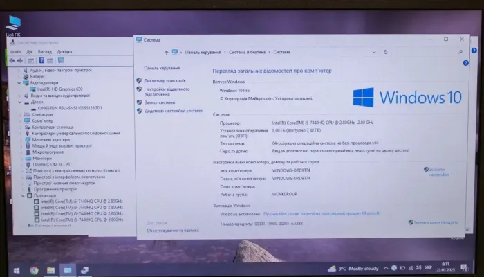 Ультрабук Б-класс Dell Latitude 5480 / 14" TN / Intel Core i5-7440HQ (4 ядра по 2.8-3.8 GHz) / 8GB DDR4 / 128GB SSD / HD Graphics 630 / WebCam / HDMI б/в - зображення 6
