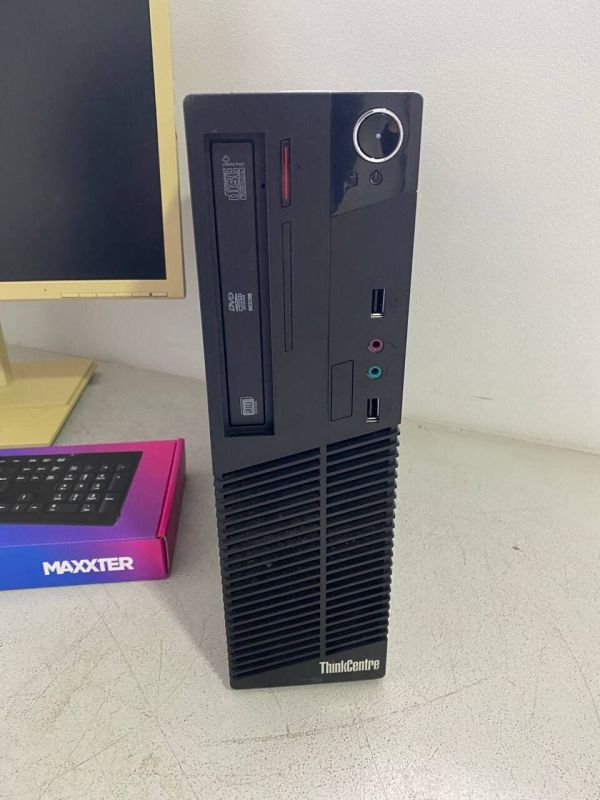Комплект ПК: комп'ютер Lenovo ThinkCentre M72e SFF / Intel Core i5-3470 (4 ядра по 3,2 -3,6 ГГц) / 8 ГБ DDR3 / 250 ГБ HDD / Intel HD Graphics 2500 / DVD-ROM + Монітор Б-клас Acer B246HL / 24" (1920x1080) TN б/в - изображение 3