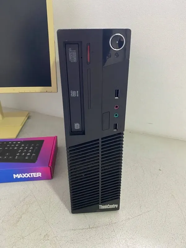 Комплект ПК: комп'ютер Lenovo ThinkCentre M72e SFF / Intel Core i5-3470 (4 ядра по 3,2 -3,6 ГГц) / 8 ГБ DDR3 / 250 ГБ HDD / Intel HD Graphics 2500 / DVD-ROM + Монітор Б-клас Acer B246HL / 24" (1920x1080) TN б/в - зображення 3
