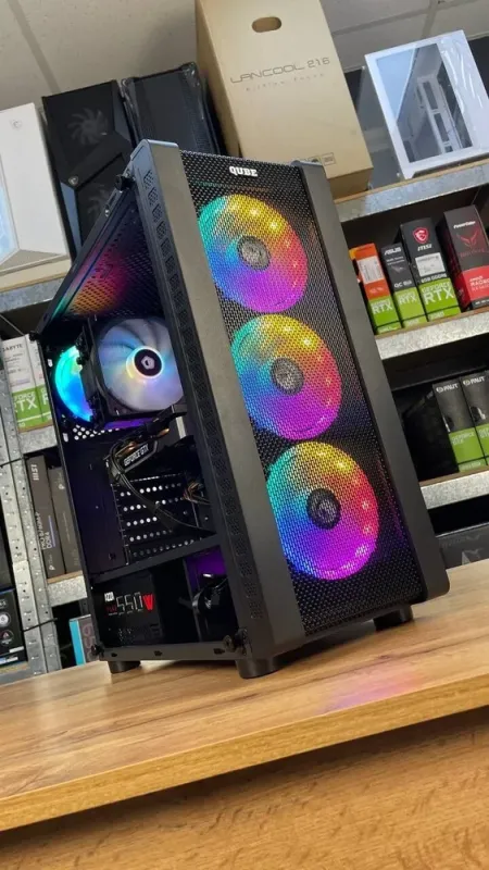 Збірка під замовлення: Qube Storm Black Tower / Intel Core i5-10400F (6 (12) ядер по 2.9 - 4.3 GHz) / 16 GB DDR4 / 500 GB SSD M.2 / nVidia GeForce GTX 1660 Super, 6 GB GDDR6, 192-bit / HDMI / 550W б/в - зображення 3