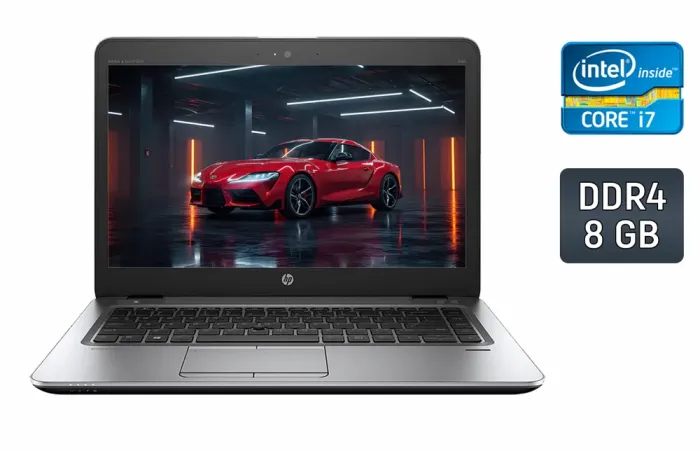 Ультрабук HP EliteBook 840 G4 / 14" (1366x768) TN / Intel Core i7-7600U (2 (4) ядра по 2.8 - 3.9 GHz) / 8 GB DDR4 / 240 GB SSD / Intel HD Graphics 620 / WebCam / Fingerprint / Windows 10 б/в - зображення 1