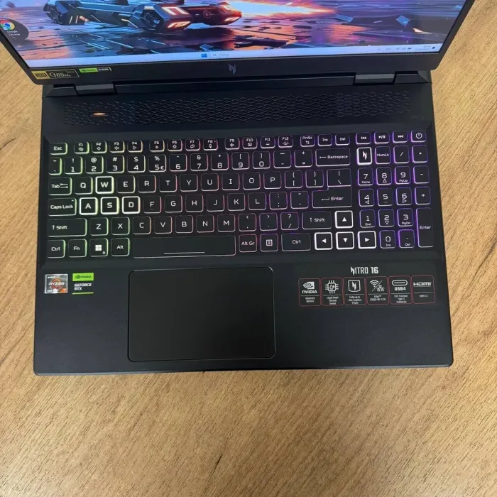 Ігровий ноутбук Acer Nitro 16 AN16-41 / 16" (2560x1600) IPS / AMD Ryzen 7 7735HS (8 (16) ядер по 3.2 - 4.75 GHz) / 16 GB DDR5 / 1000 GB SSD NVMe / nVidia GeForce RTX 4070, 8 GB GDDR6, 128-bit / WebCam б/в - зображення 7
