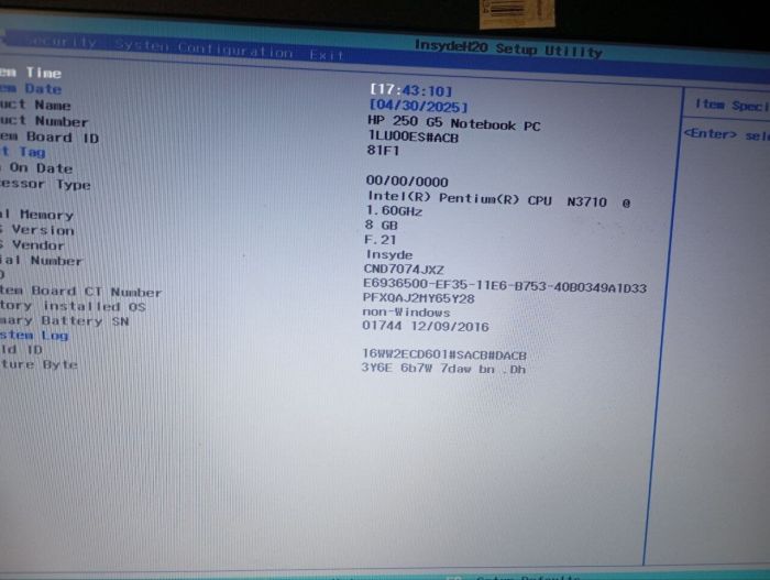 Ноутбук Б-клас HP 250 G5 / 15.6" (1366x768) TN / Intel Pentium N3710 (4 ядра по 1.6 - 2.56 GHz) / 8 GB DDR3 / 120 GB SSD / Intel HD Graphics 405 / WebCam б/в - зображення 14