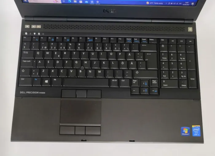 Робоча станція Dell Precision M4800 / 15.6" (1920x1080) TN / Intel Core i7-4700MQ (4 (8) ядра по 2.4 - 3.4 GHz) / 8 GB DDR3 / 240 GB SSD / nVidia Quadro K2100M, 2 GB GDDR5, 128-bit / DVD-RW / Windows 10 Pro б/в - зображення 3