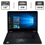 Ультрабук Б-клас Dell Latitude E7470 / 14" (1366x768) TN / Intel Core i5-6300U (2 (4) ядра по 2.4 - 3.0 GHz) / 8 GB DDR4 / 128 GB SSD / Intel HD Graphics 520 / WebCam / Windows 10 Pro б/в